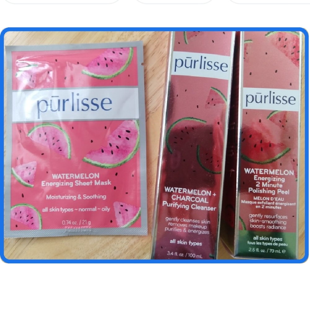 Purlisse Watermelon set: cleanser, peel, mask